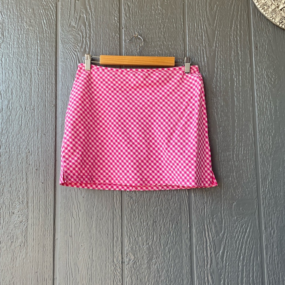 Pink Gingham Women's Skirt